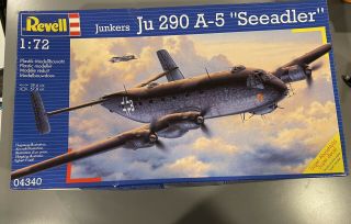 Revell Junkers Ju 290 A - 5 Seeadler Model Kit 1/72 Scale Open Box 04340 Rare Nib