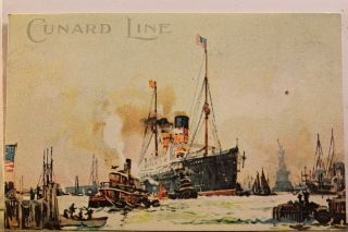 Boat Ship Cunard Liner Postcard Old Vintage Card View Standard Souvenir Postal