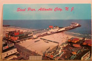 Jersey Nj Atlantic City Steel Pier Postcard Old Vintage Card View Standard