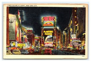 Vintage Postcard Times Square York City 1948 B1