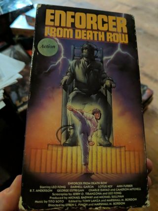 Enforcer From Death Row Vhs Rare Lightning Video Release Cameron Mitchell