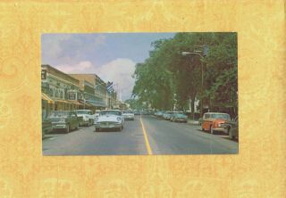 Ma Hyannis 1960s Era Vintage Postcard Shops & Vintage Automobiles On Main St