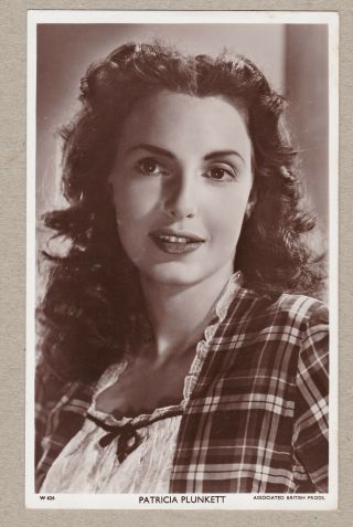 Great Old Real Photo Card English Film Actress Patricia Plunkett Around 1950