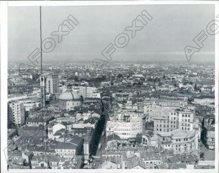 1940 Milan Italy Aerial View Of City Before Royal Air Force Bombs Press Photo