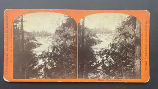 Minnesota Stereoview Dalles Of St.  Louis River By Illingworth C1870