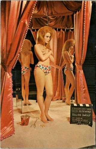 Buena Park California Movieland Wax Museum Brigitte Bardot Vintage Postcard