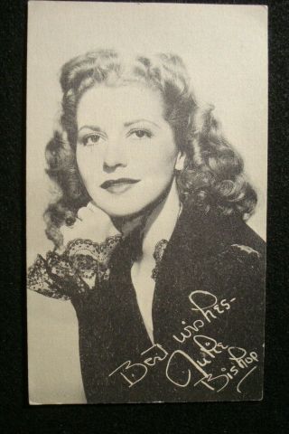 Warner Brothers Film Movie Star Actress Vintage Pc With Printed Name Autograph?