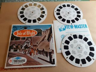 Vintage Isle Of Wight England Viewmaster 3 Reels & Sleeve Made In Belgium C - 287
