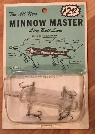 Rare Live Minnow Tube Master Lure Cage Fishing Bait Trap Box