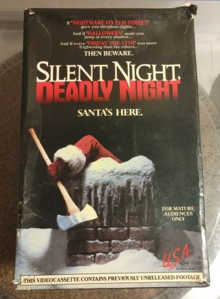 1984 Silent Night Deadly Night Vhs Big Box Horror Christmas Rare