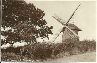 Bembridge,  I.  O.  W.  - The Old Windmill (real Photo Sepia Postcard) C1930