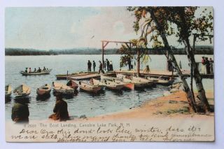 30c Old Undivided Back Udb Postcard The Boat Landing,  Canobie Lake Park,  N.  H.