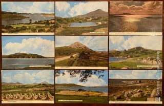9 X Vintage Co Donegal Postcards From 1930 