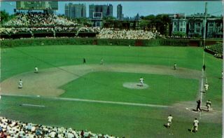 Chicago Cubs Baseball Wrigley Field Stadium Vintage Postcard View