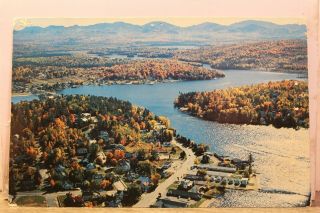 York Ny Saranac Lake Flower Ave Adirondacks Postcard Old Vintage Card View