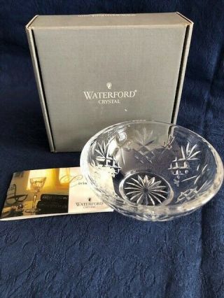 Waterford Crystal Shamrock Bowl 5 " Diameter Hard To Find Rare W/box