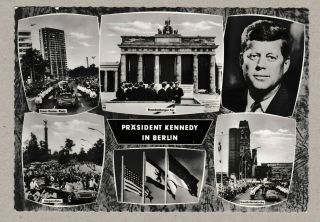 Great Old Real Photo Card U.  S.  President John F Kennedy In Berlin 1963 Germany