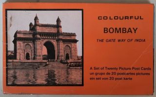 India Colorful Bombay Booklet Of 20 Vintage Postcards