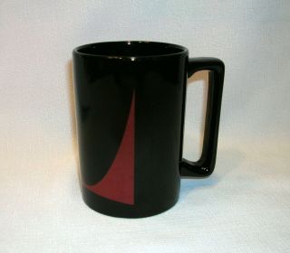Vintage Old Logo Herman Miller Coffee Mug Black Red D Handle Rare