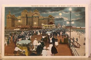 Jersey Nj Atlantic City Traymore Hotel Boardwalk Postcard Old Vintage Card