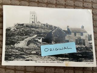Vintage Rp Postcard - Devon - Mill Cafe And Church Wembury - Tuck 