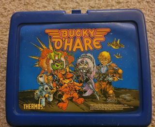 Rare Bucky O’Hare Thermos Lunch Box 1991 Abrams/Gentile Hasbro Inc.  Vintage 2