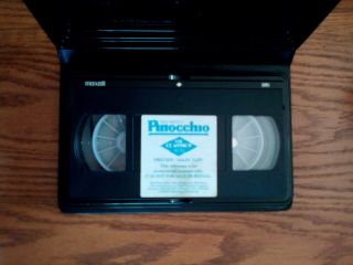 Walt Disney Pinocchio VHS Preview Sales Demo VHS Tape Rare Black case 1985 3