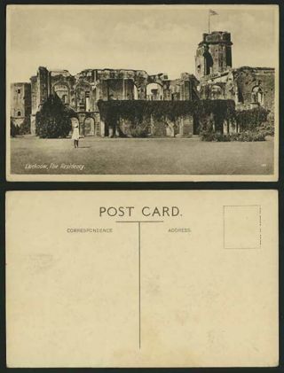 India Uttar Pradesh Old Postcard Lucknow Residency Ruin