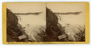 Niagara Falls York Stereoview From Biddle Stairs By Soule 1860s