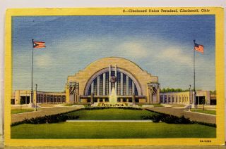 Ohio Oh Cincinnati Union Terminal Postcard Old Vintage Card View Standard Postal