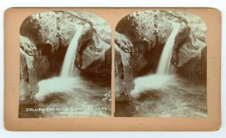 B5007 Fall River Falls Sd South Dakota Stereoview By D.  S.  Cole,  Hot Springs