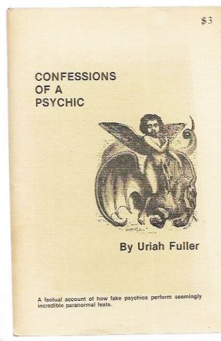 Confessions Of A Psychic By Uriah Fuller Karl Fulves Rare Vintage 1975