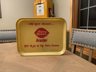 Vintage 1972 Dairy Queen Serving Tray Plastic Drive In Restaurant Sign Rare