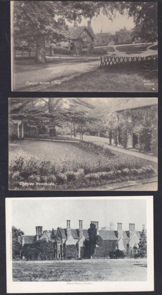 Three Great Old Cards Chenies Village & Manor Near Chesham Around 1910 Amersham
