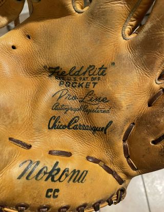Chico Carrasquel Nokona Cc Field Rite Pro Line Right Handed Baseball Glove Rare