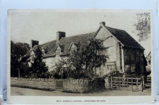 United Kingdom England Stratford On Avon Mary Arden Cottage Postcard Old Vintage