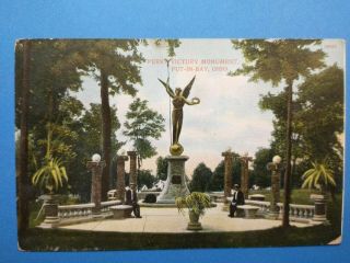 Put - In - Bay,  Oh,  Ohio,  Perry Victory Monument,  Vintage 1908 Pc Postcard