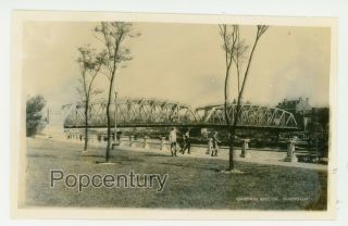 Vintage Photograph China 1932 Shanghai Garden Bridge Soochow Creek Sharp Photo