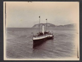 Vintage Photograph Of Paddle Steamer At Llandudno 1905 (c60071)