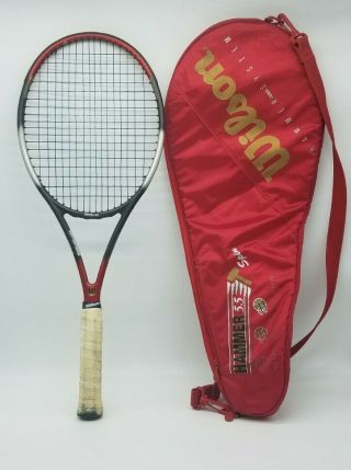 Wilson Hammer 5.  5 Spin Mp 95 Tennis Racquet With Case 4 1/2 Grip Rare