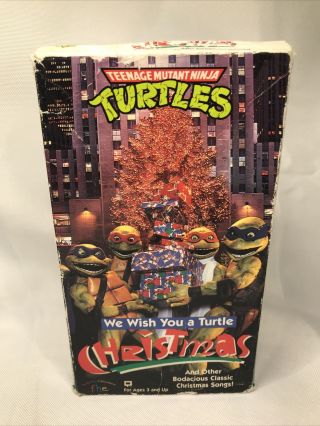 Teenage Mutant Ninja Turtles - We Wish You A Turtle Christmas (vhs,  1994) Rare