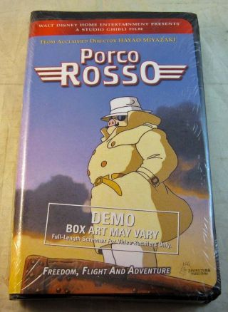 Walt Disney " Porco Rosso " Vhs Rare Demo Promo Studio Ghilbi Miyazaki