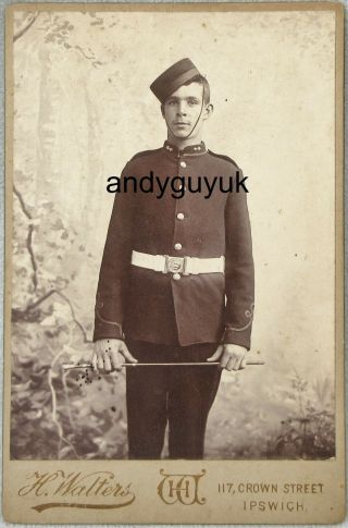 Cabinet Card Soldier Royal Artillery Walters Ipswich Antique Photo