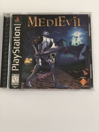 Medievil (sony Playstation 1 Ps1,  1998) Black Label Authentic Rare Cib