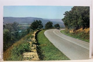 Virginia Va Shenandoah River Skyline Drive Bend Front Royal Postcard Old Vintage