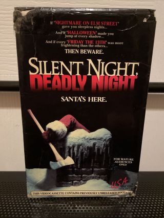 Silent Night Deadly Night Vhs Rare Horror Slasher Big Box