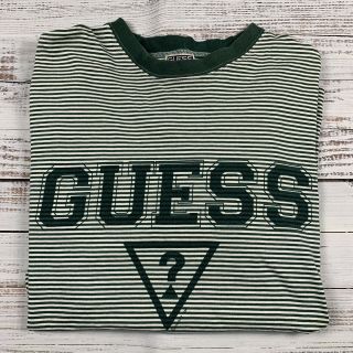 Guess Jeans Vintage 90s T - Shirt Size Mens 2xl Classic Green White Striped Rare