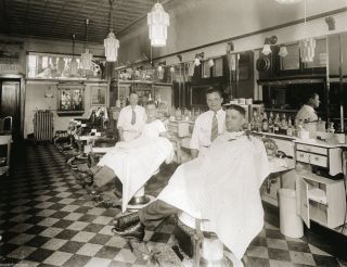 Old Time Barber Shop Vintage Barber Chairs Hair Tonic Bottles Detroit Mi Classic