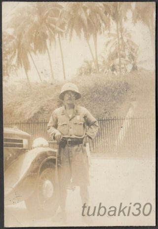 C6 Ww2 Orig.  Japanese Army Photo Malayan Campaign Officer At Singapore Mar.  1942