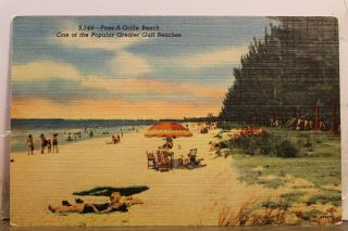 Florida Fl Pass A Grille Beach Gulf Beaches Postcard Old Vintage Card View Post